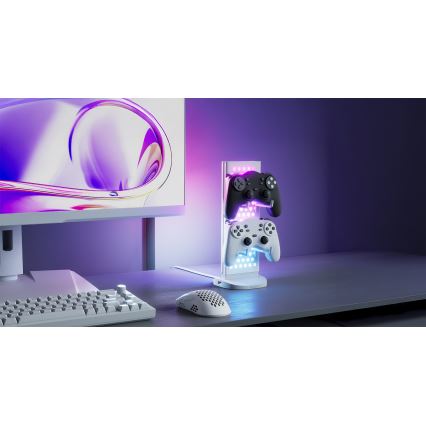 Nanoleaf - LED RGBIC fényerőszabályozható asztali töltőállomás 3 az 1-ben 5V 2700-6500K fekete