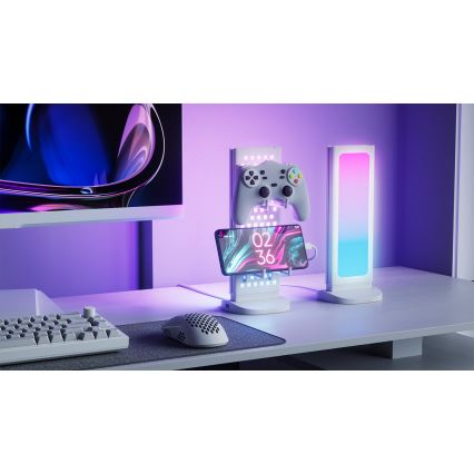 Nanoleaf - LED RGBIC Dimmelhető 3 az 1-ben asztali töltőállomás 5V 2700-6500K fehér
