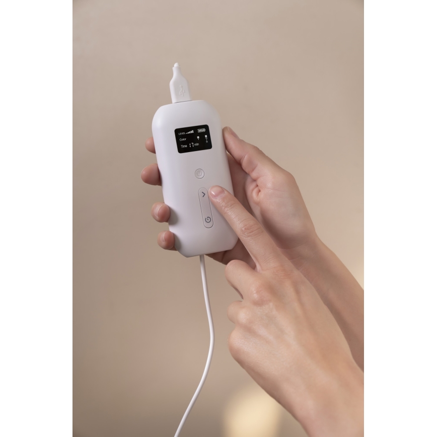 Nanoleaf - LED RGB+IR Arcterápiás maszk LED/5W/2500 mAh + távirányítás