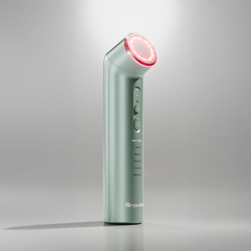 Nanoleaf - LED ultrahangos bőrfiatalító készülék 6 az 1-ben 5W/2500 mAh mentazöld