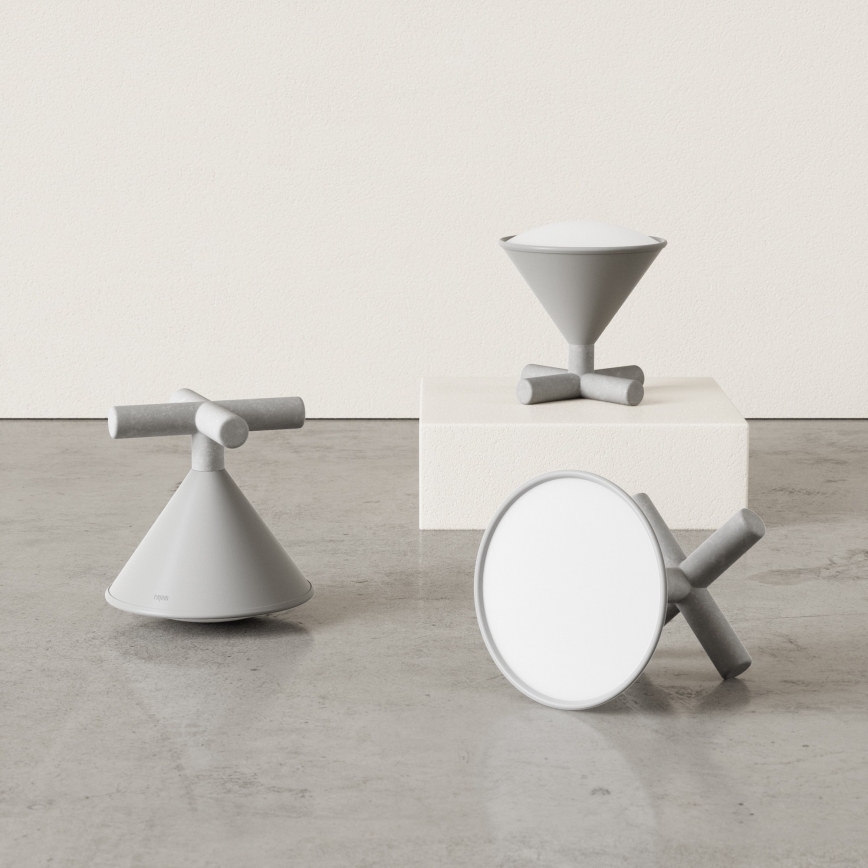 Nanoleaf - LED RGBW állítható fényerejű, újratölthető asztali lámpa UMBRA CONO LED/2,4W/5V 2700-6500K 2530 mAh szürke