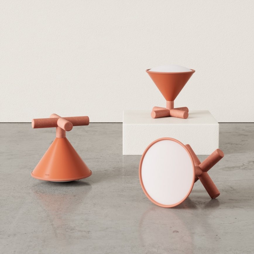 Nanoleaf - LED RGBW állítható fényerejű, tölthető asztali lámpa UMBRA CONO LED/2,4W/5V 2700-6500K 2530 mAh barna