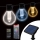 Napelemes, fényerőszabályozható LED fényfüzér 15xLED/1,5W/3,7/5V 2700-10000K 2200 mAh 9 m IP65 fekete + távirányító