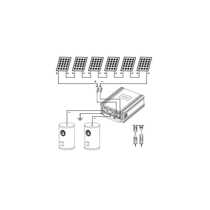 Napelemes inverter vízmelegítéshez ECO Solar Boost Evo MPPT-4000 4kW PRO