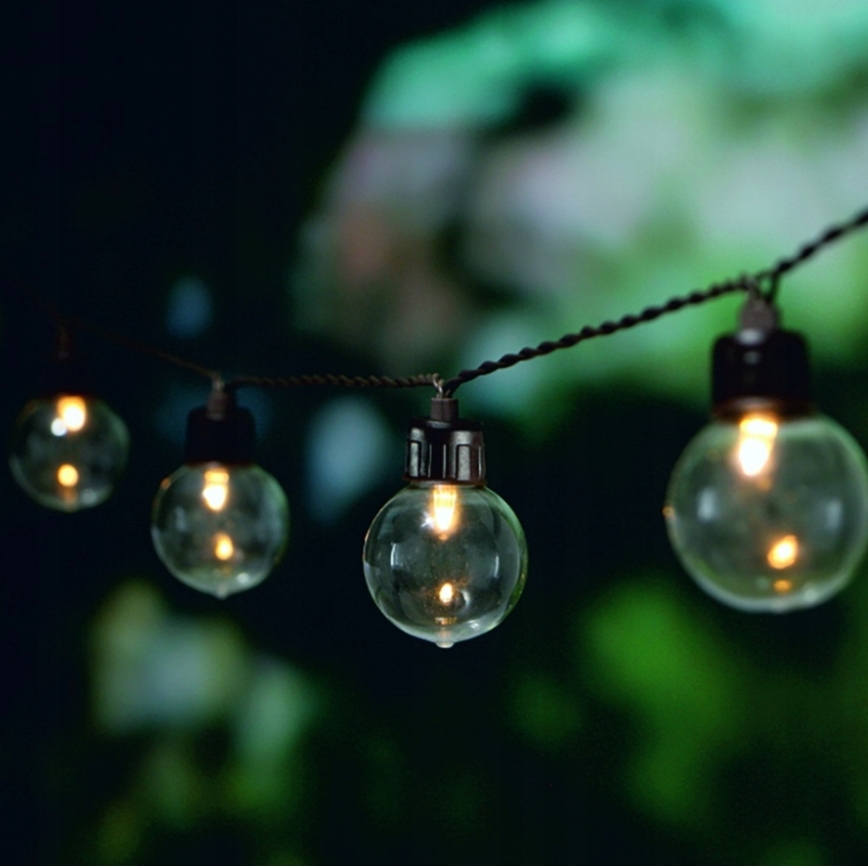 Napelemes LED dekorációs fényfüzér — 20 LED, 8 üzemmód, 500 mAh akkumulátor, 7,6 m hossz, IP67 védelem, meleg fehér