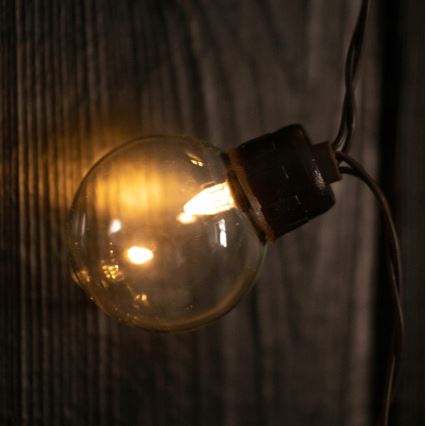 Napelemes LED dekorációs fényfüzér — 20 LED, 8 üzemmód, 500 mAh akkumulátor, 7,6 m hossz, IP67 védelem, meleg fehér