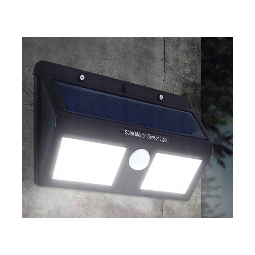 Napelemes LED fali lámpa érzékelővel LED/1,2W/3,7V 1200 mAh IP44