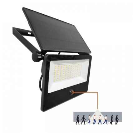 Napelemes LED reflektor érzékelővel NCS G2 LED/30W/3,7V 3000/4000/6500K IP54 5200 mAh