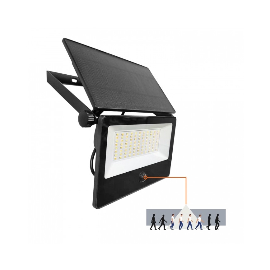 Napelemes LED reflektor érzékelővel NCS G2 LED/30W/3,7V 3000/4000/6500K IP54 5200 mAh