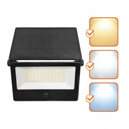 Napelemes LED reflektor érzékelővel NCS G2 LED/30W/3,7V 3000/4000/6500K IP54 5200 mAh