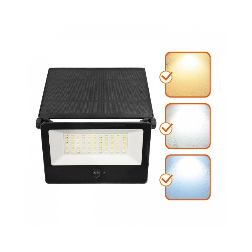 Napelemes LED reflektor érzékelővel NCS G2 LED/30W/3,7V 3000/4000/6500K IP54 5200 mAh