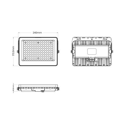 Napelemes LED reflektor FOCUS LED/100W/15000 mAh 3,2V 6000K IP65 + távirányító