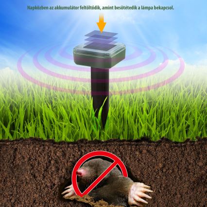 Napelemes rágcsálóriasztó 1,2V 80 mAh IP44