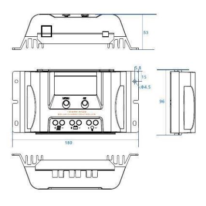 Napelemes töltésszabályozó MPPT MT1550EU 12V/15A