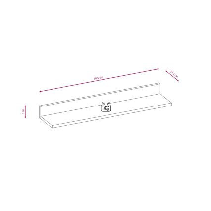 Nappali szekrénysor BRICK fehér/fekete