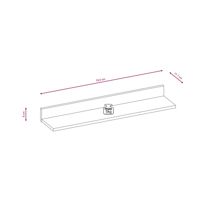 Nappali szekrénysor BRICK sonoma tölgy/fehér