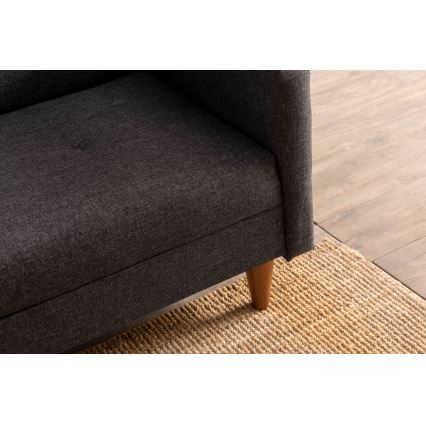 NARA kétszemélyes kanapé, sötétszürke