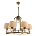 NARA láncos csillár 6xE27/40W/230V, sárgaréz
