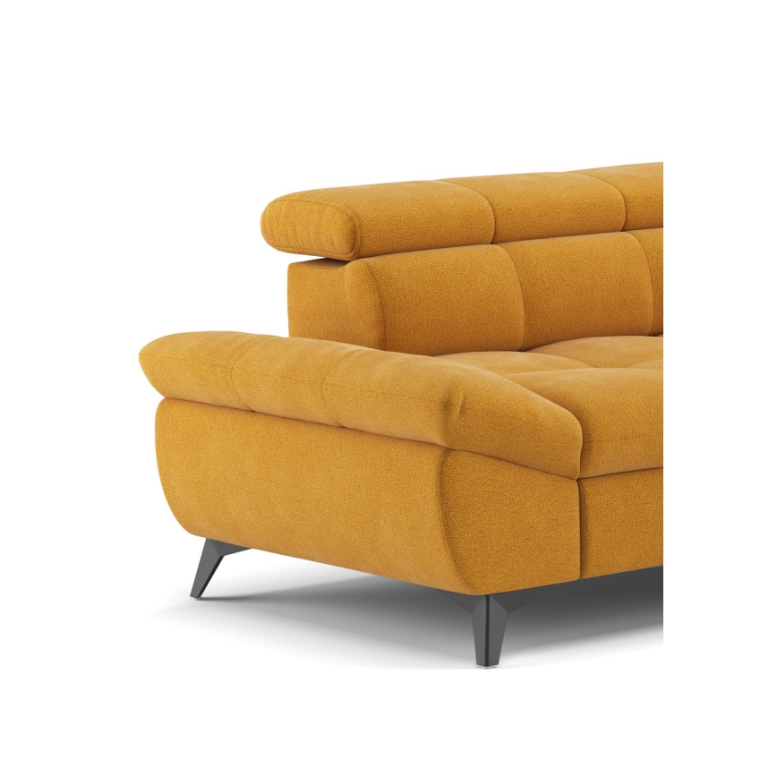 Kinyitható sarokkanapé L-alakban MARANO jobb oldali narancssárga