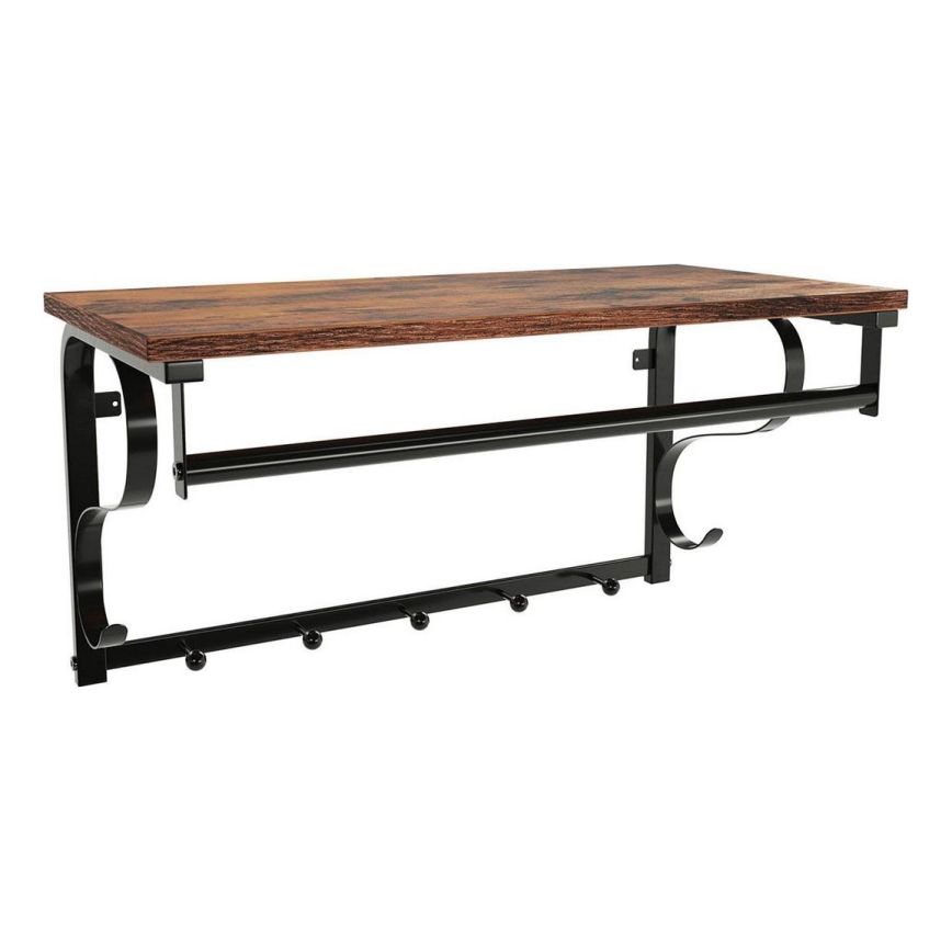 NATE fali fogas polccal, barna/fekete