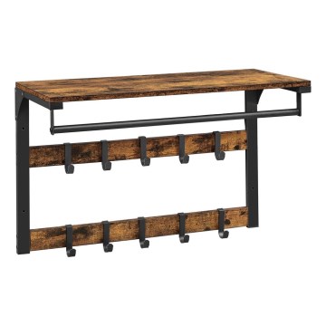 NATE fali fogas polccal barna/fekete