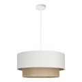 NATIA függőlámpa kábelen, 1xE27/60W/230V, átmérő 45 cm, fehér/barna