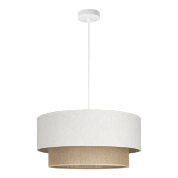 NATIA függőlámpa kábelen, 1xE27/60W/230V, átmérő 45 cm, fehér/barna