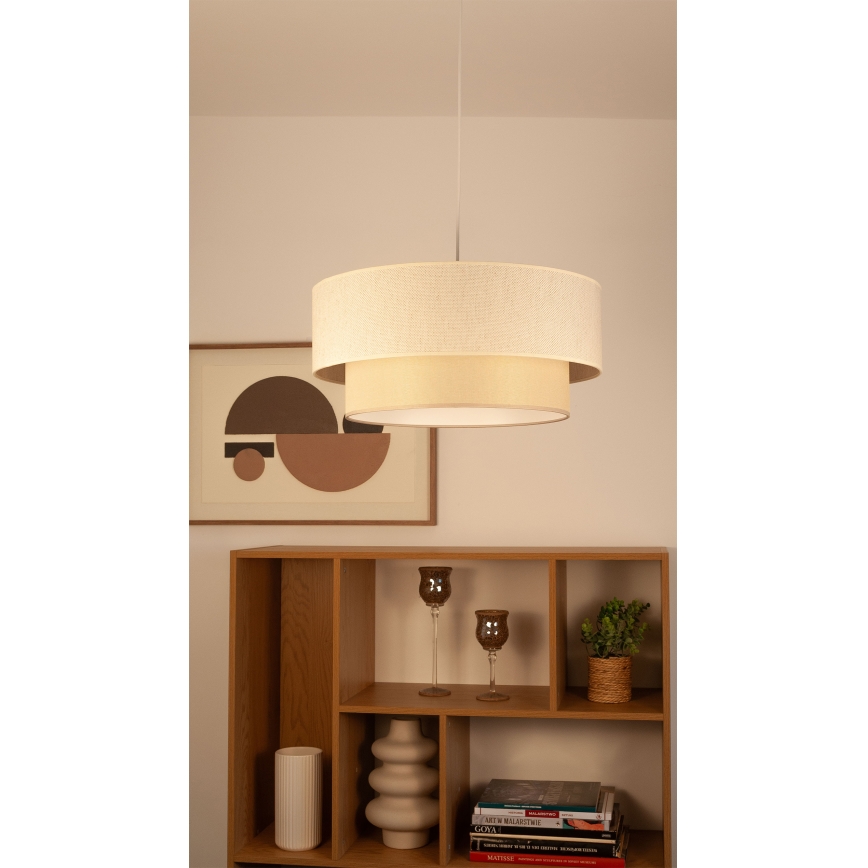 NATIA kábeles csillár, 1xE27/60W/230V, átm. 45 cm, krémszínű