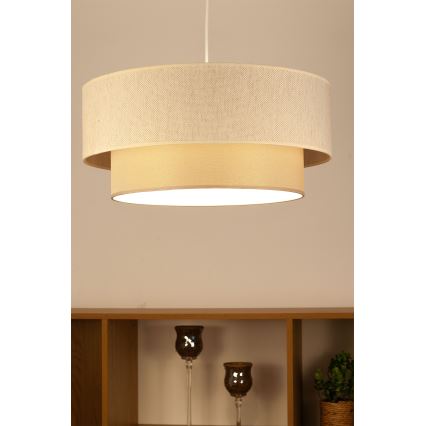 NATIA zsinóros függőlámpa 1xE27/60W/230V krémszínű