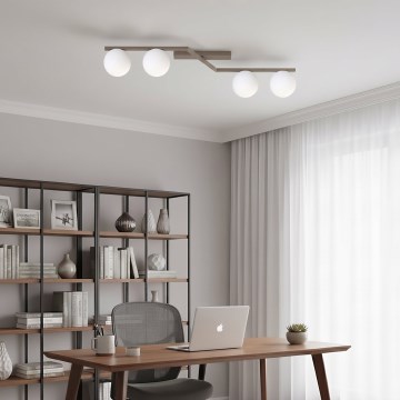 NATON mennyezeti lámpa 4xE14/10W/230V bézs/fehér