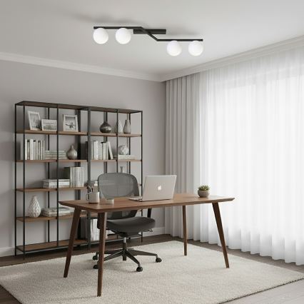 NATON mennyezeti lámpa 4xE14/10W/230V fekete/fehér