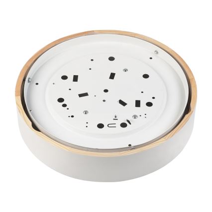 NATURAL mennyezeti lámpa 3xE27/15W/230V, Ø 37,5 cm, fenyő/fehér