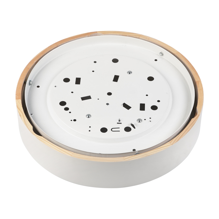 NATURAL mennyezeti lámpa 3xE27/15W/230V, Ø 37,5 cm, fenyő/fehér