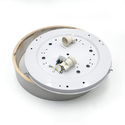 NATURAL mennyezeti lámpa 3xE27/15W/230V, Ø 37,5 cm, fenyő/fehér