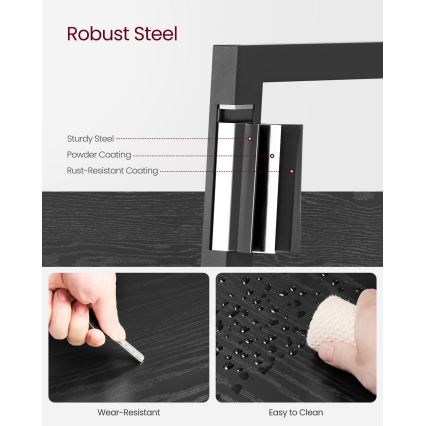 NAVARO fekete könyvespolc