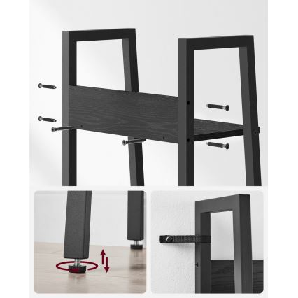 NAVARO fekete könyvespolc