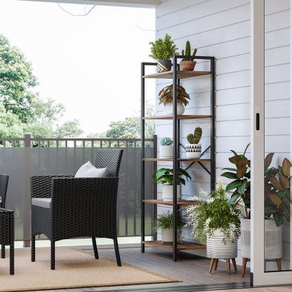 NAVARO könyvespolc barna/fekete