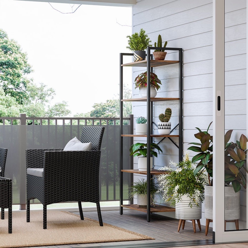 NAVARO könyvespolc barna/fekete