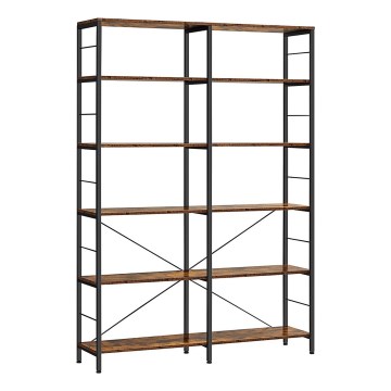 NAVARO könyvespolc barna/fekete