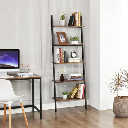 NAVARO könyvespolc barna/fekete