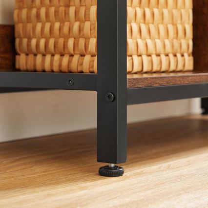 NAVARO könyvszekrény barna/fekete