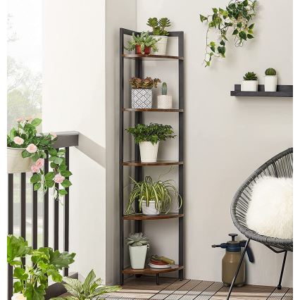 NAVARO könyvszekrény barna/fekete