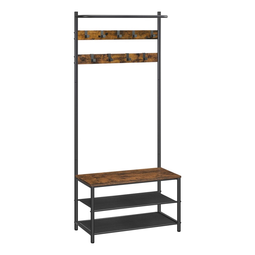 NAVOR álló fogas barna/fekete