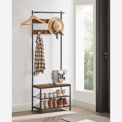 NAVOR álló fogas barna/fekete