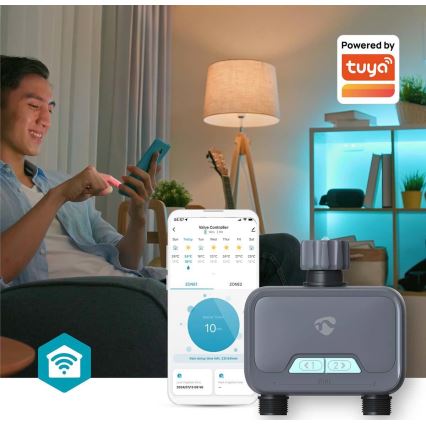 Vízáramlás-szabályozó 4xAA Wi-Fi Tuya IP54