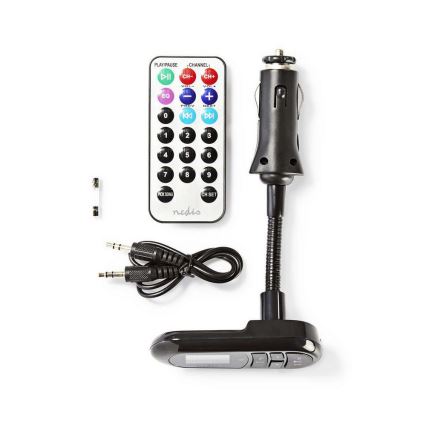 Nedis CATR100BK − FM Autós Bluetooth adóvevő/MP3/12V + távirányító