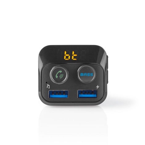 Nedis CATR120BK − FM Autós Bluetooth adóvevő/MP3/2xUSB
