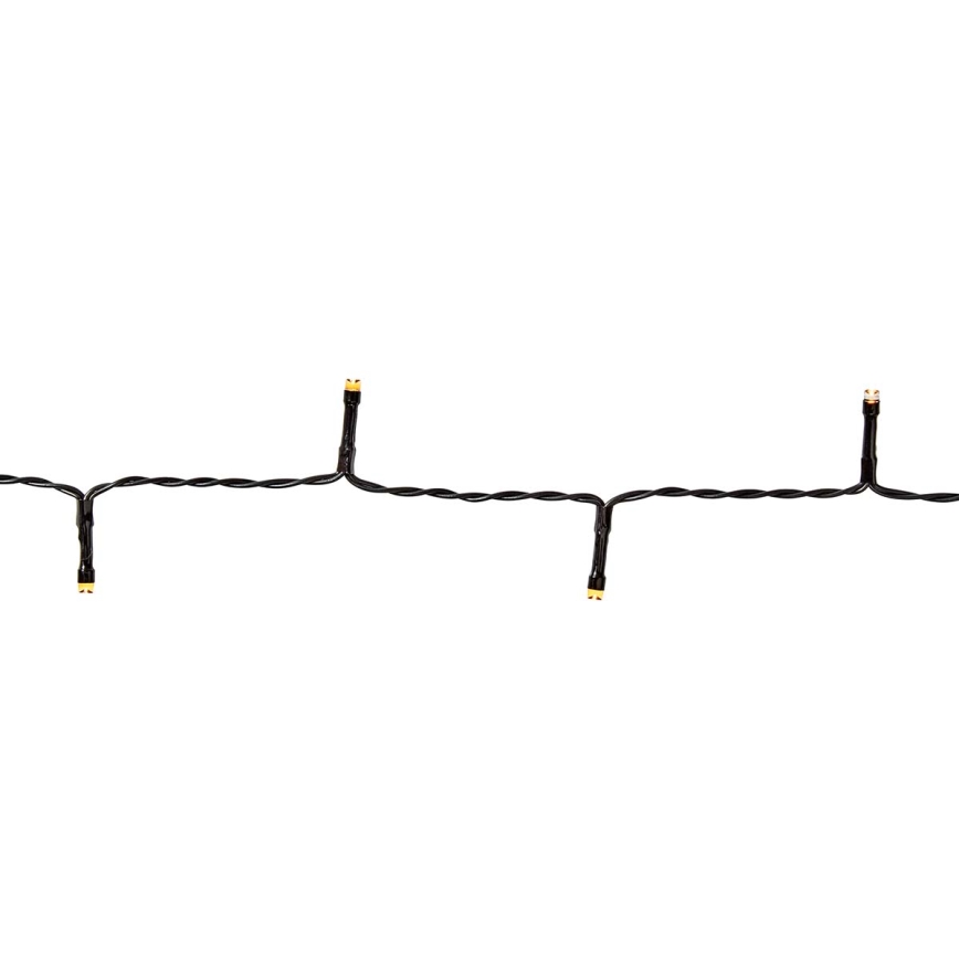 LED kültéri fényfüzér 96xLED/7 üzemmód/3xAA 7,7m IP44 meleg fehér