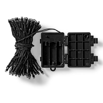 LED Kültéri karácsonyi lánc 96xLED/7 funkciós/3xAA 7,7m IP44 meleg fehér