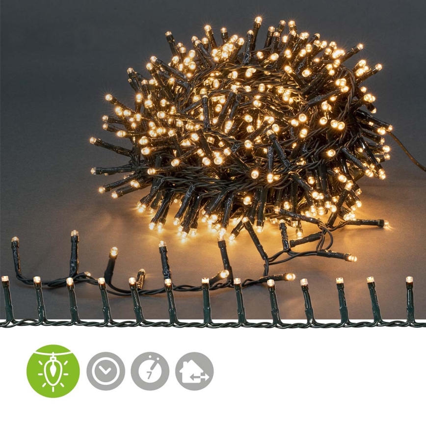 LED kültéri fényfüzér 400 LED/7 funkcióval 11 m IP44 meleg fehér
